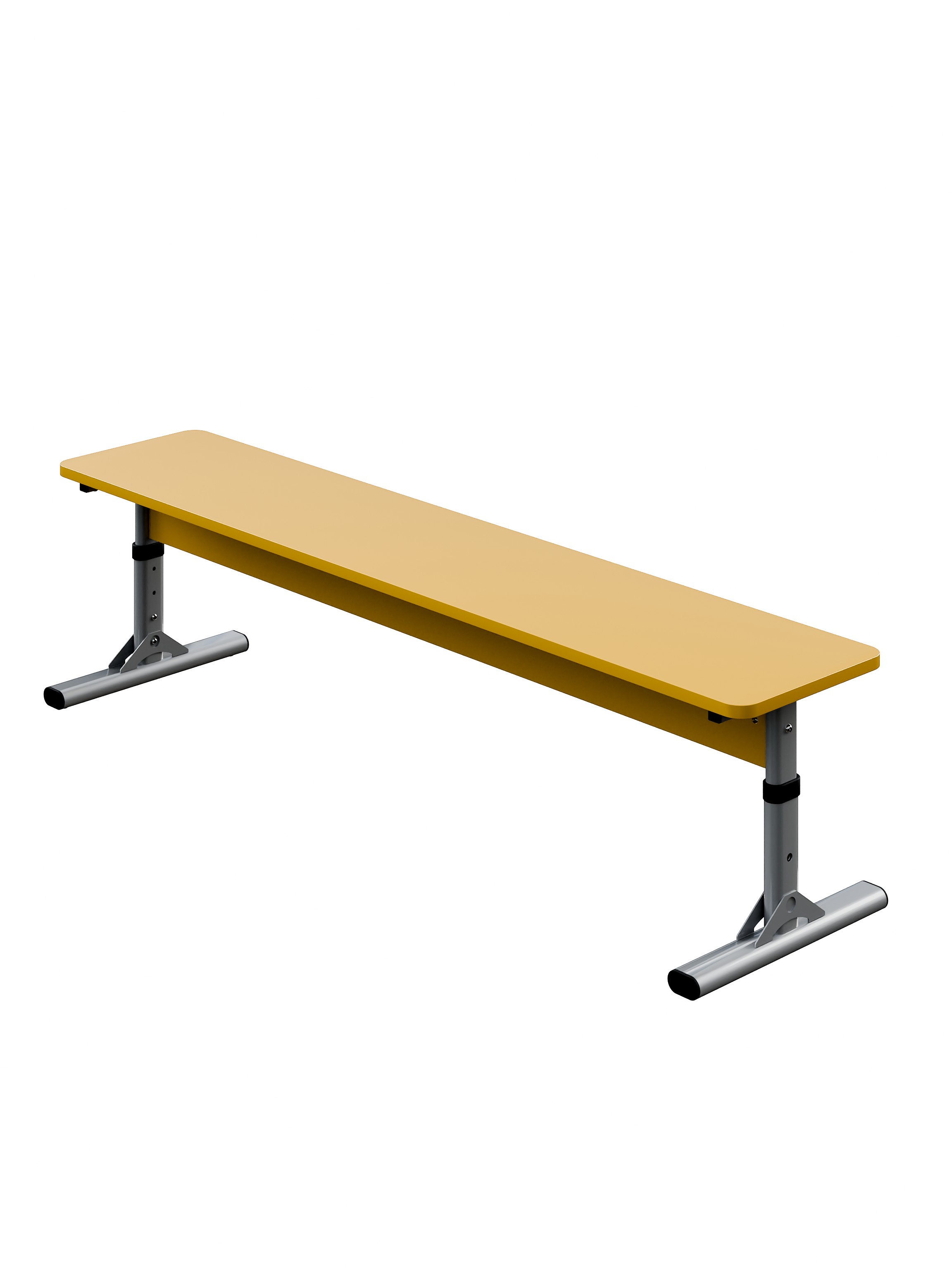 Лава без спинки 3-місна на плоскоовальній трубі, ростові групи №4-6 (16) МЕБЛІ-ТЕХНОСТИЛЬ